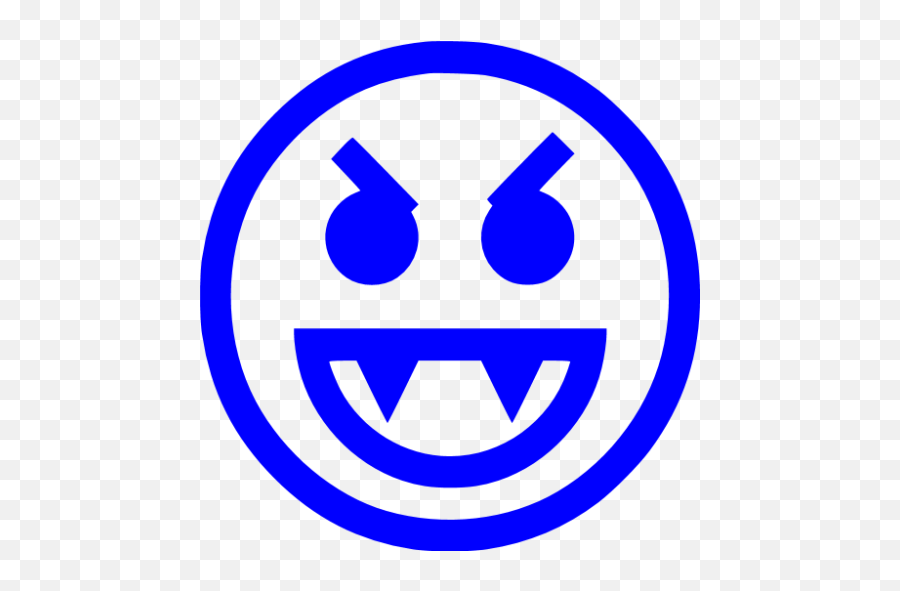 Blue Emoticon 46 Icon - Free Blue Emoticon Icons Emoticon Emoji,* * Emoticon