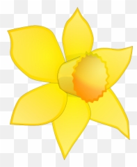 Free Printable Daffodil Cliparts - Flower Cartoon Daffodils Emoji,Emoticon Daffodil
