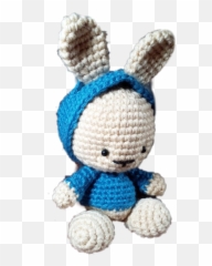 Kawaii Crochet Bunny Sticker By Sofia Marquez Silva - Soft Emoji,Emoji Crochet Free Pattern