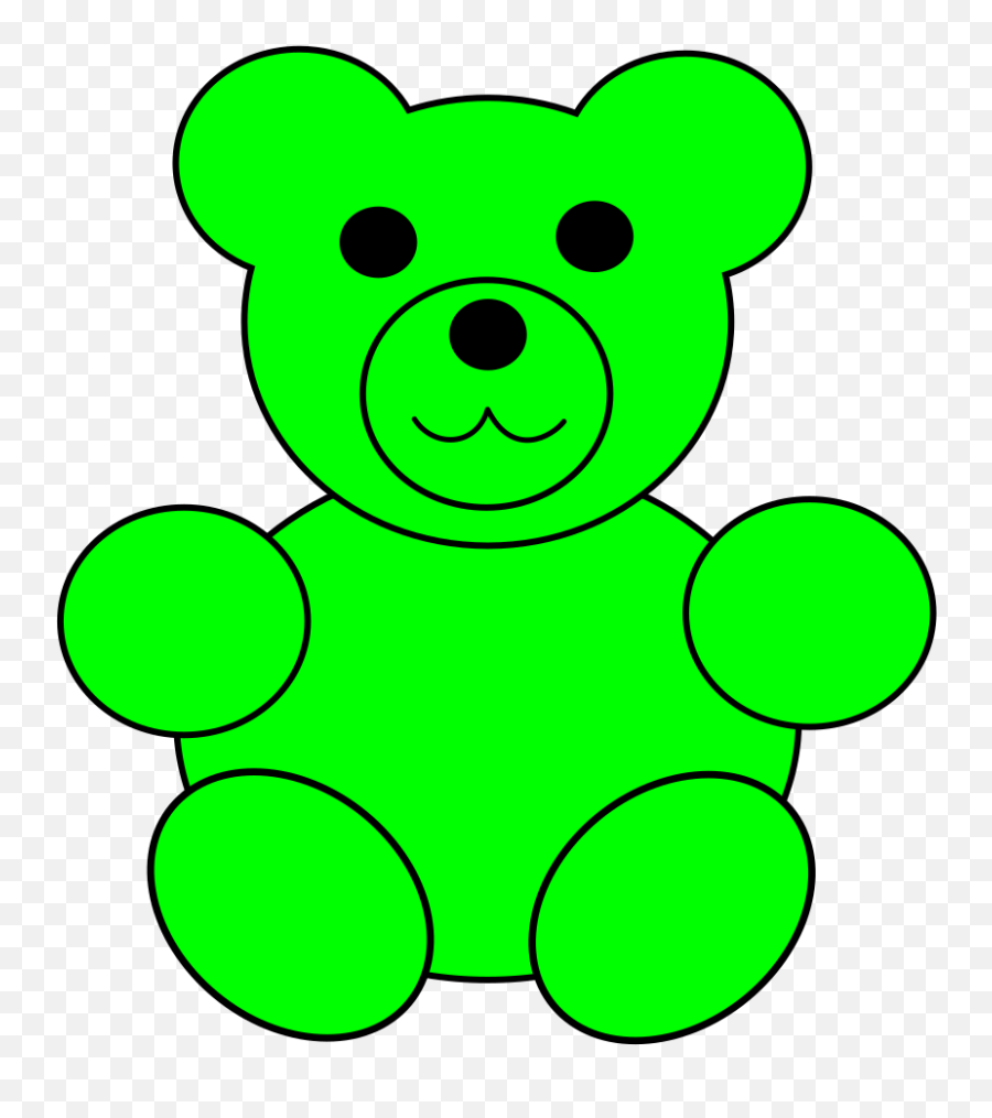 Green Gummy Bear Clipart - Bear Green Clipart Emoji,Grizzly Bear Emoji Android