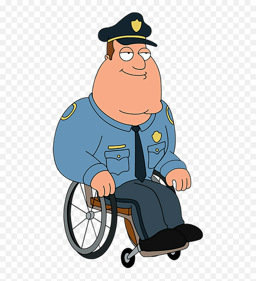 Joe Cop Police Cops Sticker - Joe Swanson Cop Emoji,Wheelchair Emoji Meme