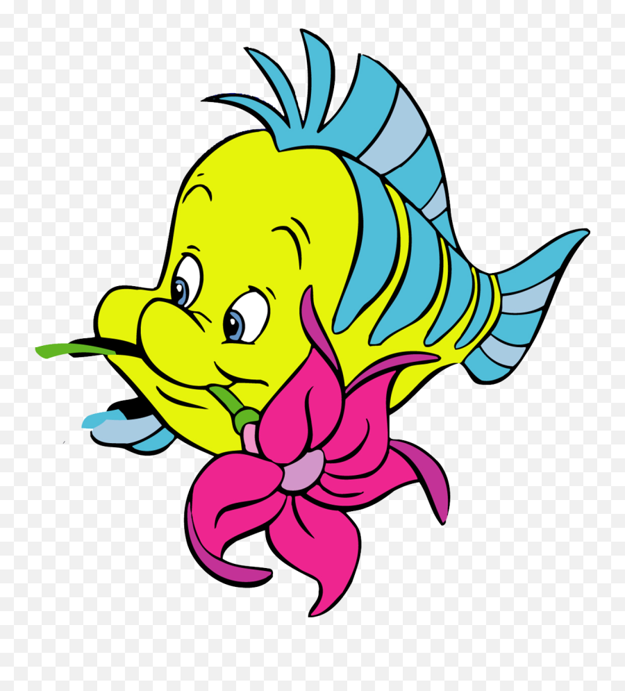 Stuck Clip Flounder Clip Art Free - Cartoon Flounder Little Mermaid Emoji,Little Mermaid Emoji