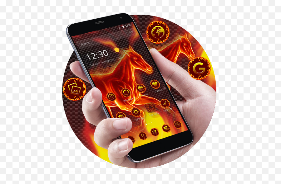 Hell Running Fire Horse Theme For - Smartphone Emoji,Flag Emojis On Galaxy S6