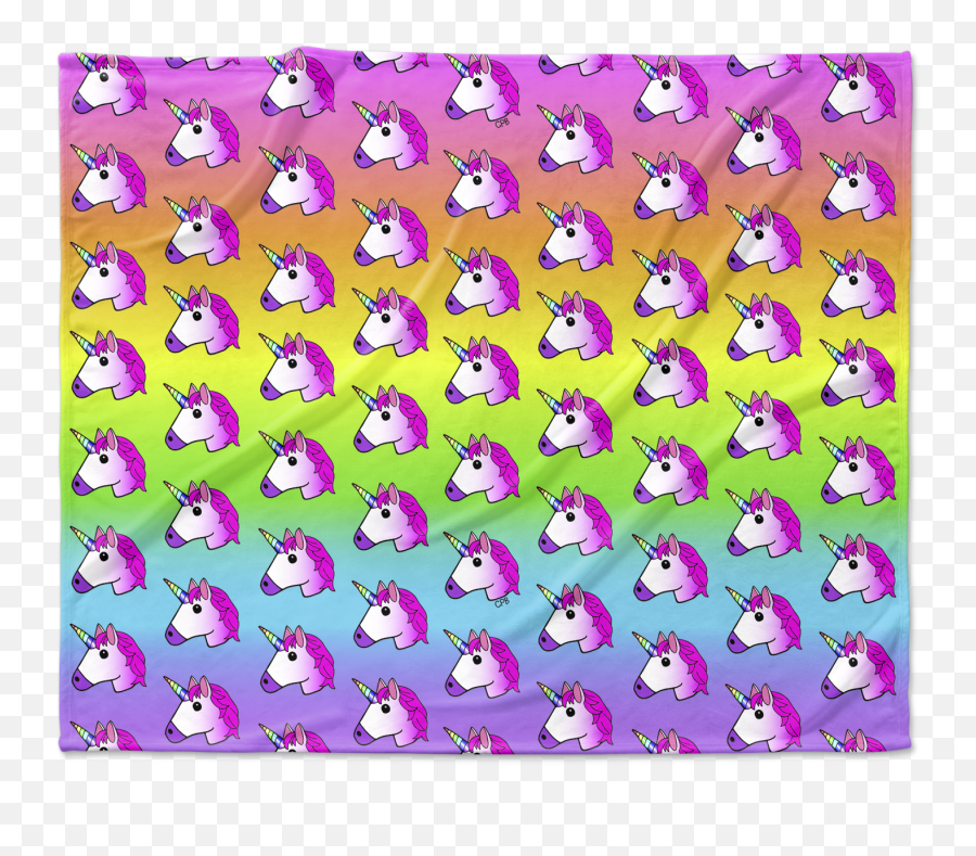 Unicorn Rainbow Ombre Blanket - Dot Emoji,Emoji Fleece Blankets
