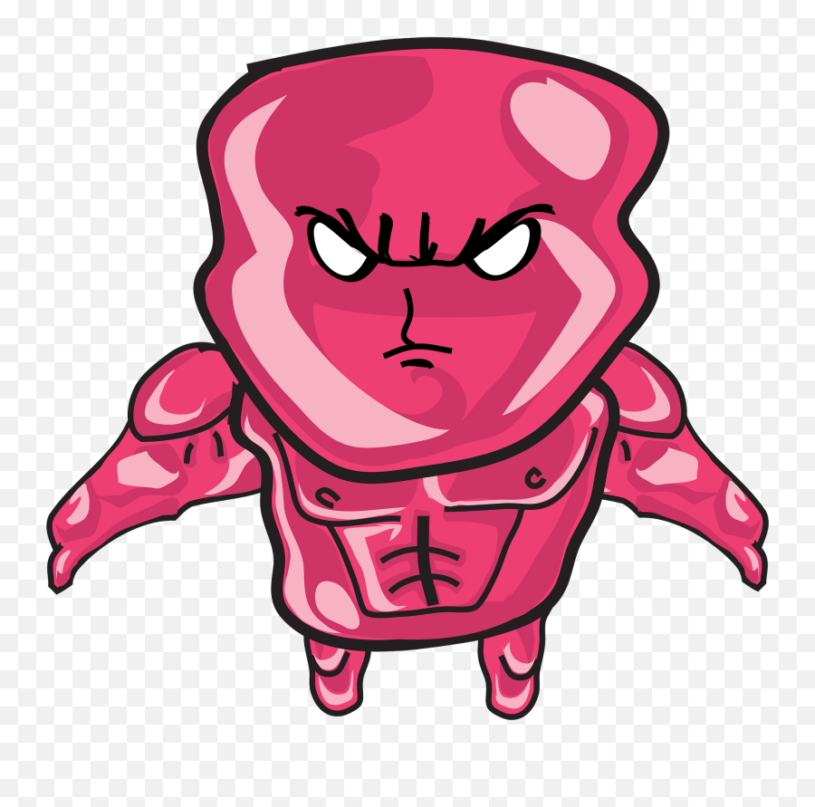 Pink Jelly Man Clipart Free Download Transparent Png Emoji,Ork Animated Emoticon