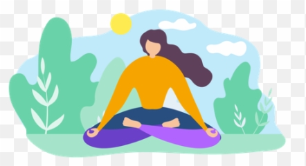 Best Premium Girl Meditating At Park Illustration Download Emoji,Sitting With Emotions Meditation