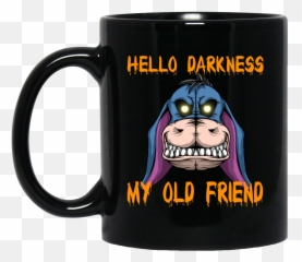 Eeyore Mug Hello Darkness My Old Friend Coffee Mug Tea Mug Emoji,Walruses Emotion