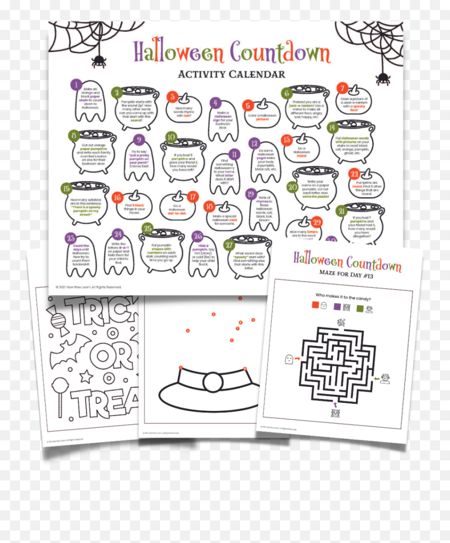 Halloween Countdown Calendar - How Wee Learn Emoji,Full Of Exceitement And Emotions Halloween Countdown Calendar - How Wee Learn Emoji,Full Of Exceitement And Emotions