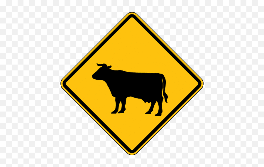 Cattle Crossing Symbol Sign W11 - 4 Emoji,Facebook Right Arrow Emoticon