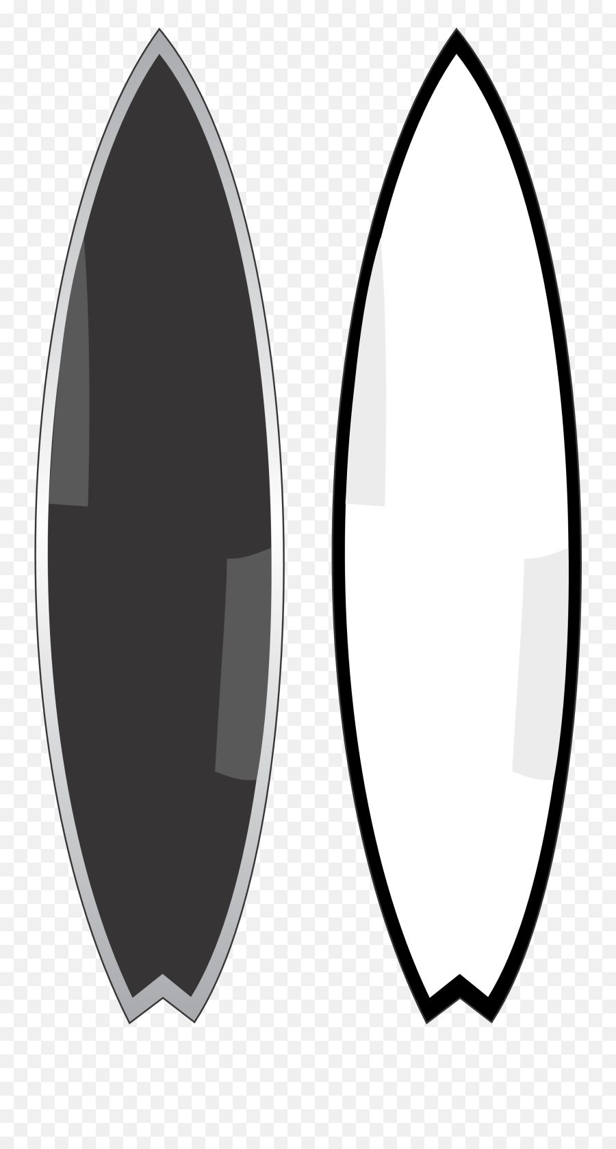 Tropical Surfboard Clipart Surfing - Surf Board Clip Art Black And White Emoji,Surfing Emoji
