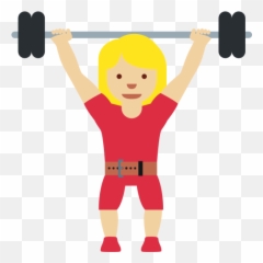 U200d Female Weightlifter With Medium Light Skin Tone Emoji,Mucel Emoji