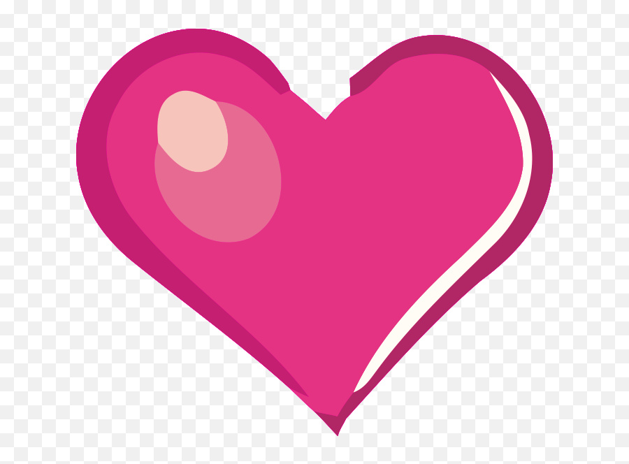 Cartoon Heart Png Transparent - Heart Full Size Png Emoji,Heart Pounding Love Emojis