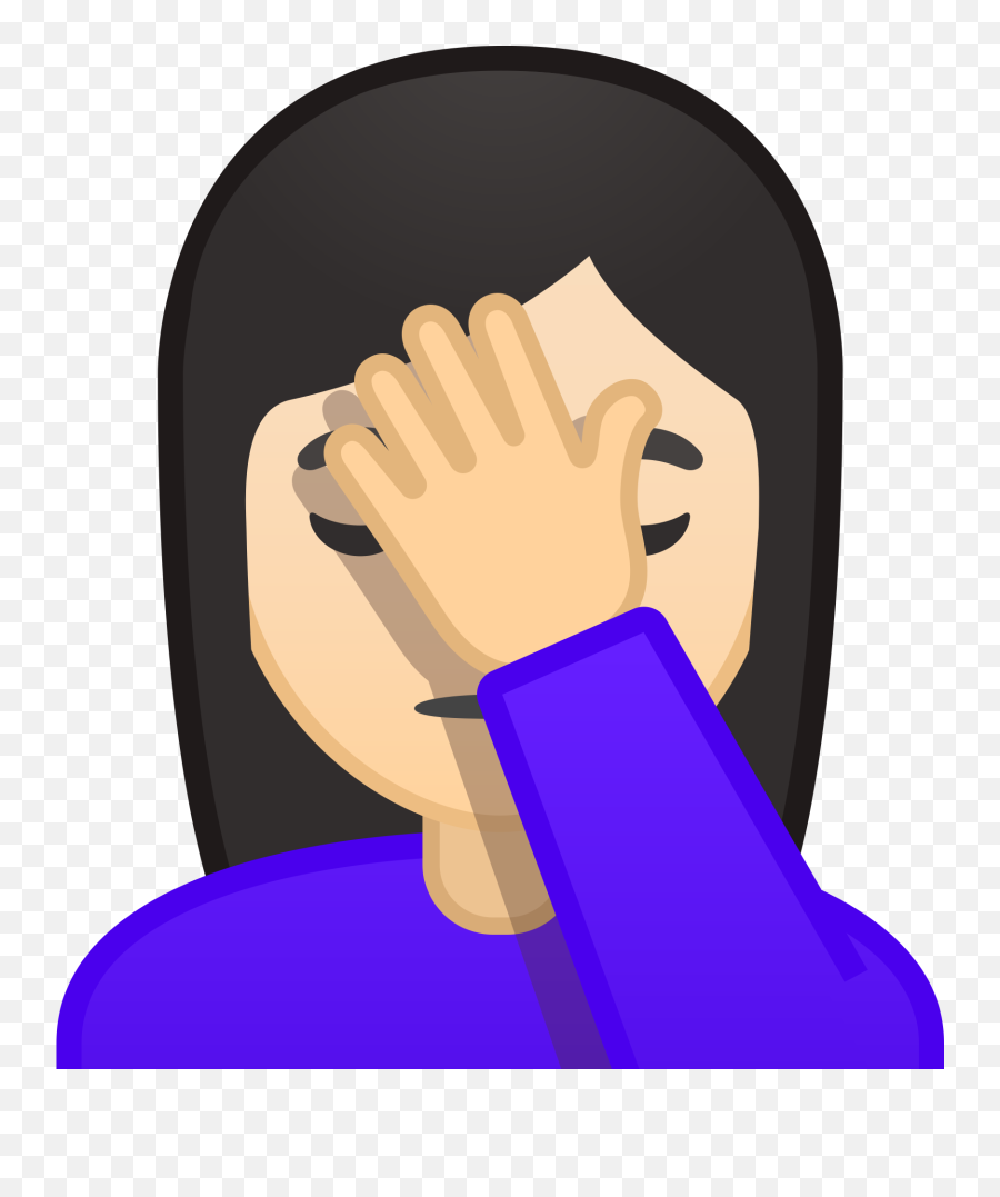 Person Facepalming Emoji With Light - Slapping Face Emoji,Man Face Palm Emoji