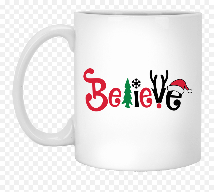 Believe Christmas Coffee Mug - Beer Stein Clipart Full Mug For Christmas Png Emoji,Coffee Cup Emoji