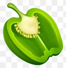 Half Green Pepper Png Clipart Best Web - Green Pepper Clip Art Emoji,Red Pepper Emoji