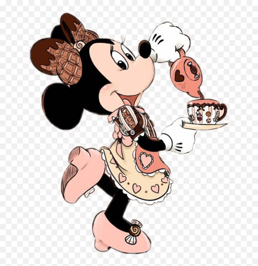 Minniemouse Sticker - Mickey Mouse Tea Time Emoji,Minnie Mouse Emoji For Iphone