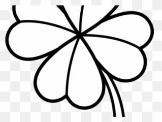 Four Leaf Clover Clipart Black And - Clover Emoji,Black Clover Emoji