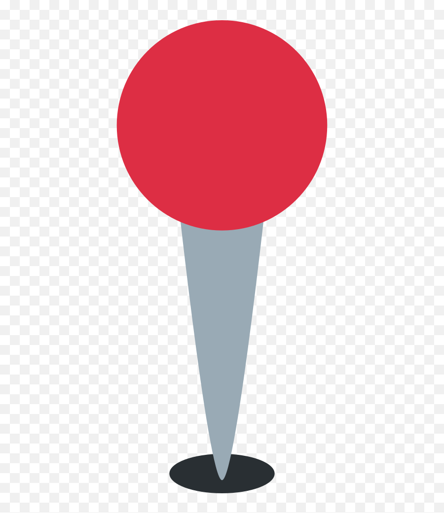 Round Pushpin Emoji Clipart - Meaning,Pin Emoji Png