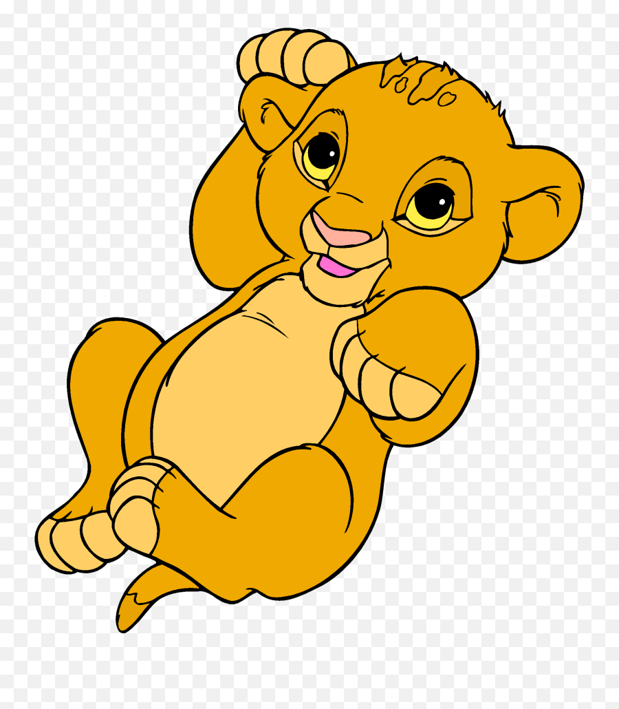 Simba Nala Lion Clip Art - Baby Simba Coloring Page Png Baby Lion King Cartoon Emoji,Lion King Emoji