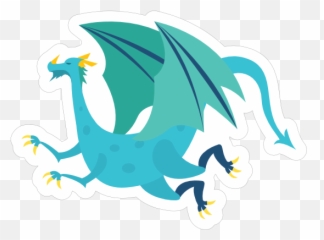 Blue Spotted Flying Dragon Sticker Emoji,Dragon Emoji Custom