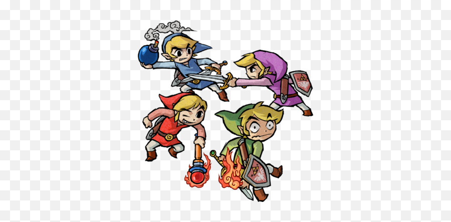 The Legend Of Zelda Four Swords Adventures Characters - Link Zelda Four Swords Emoji,Legend Of Zelda Light Emotion