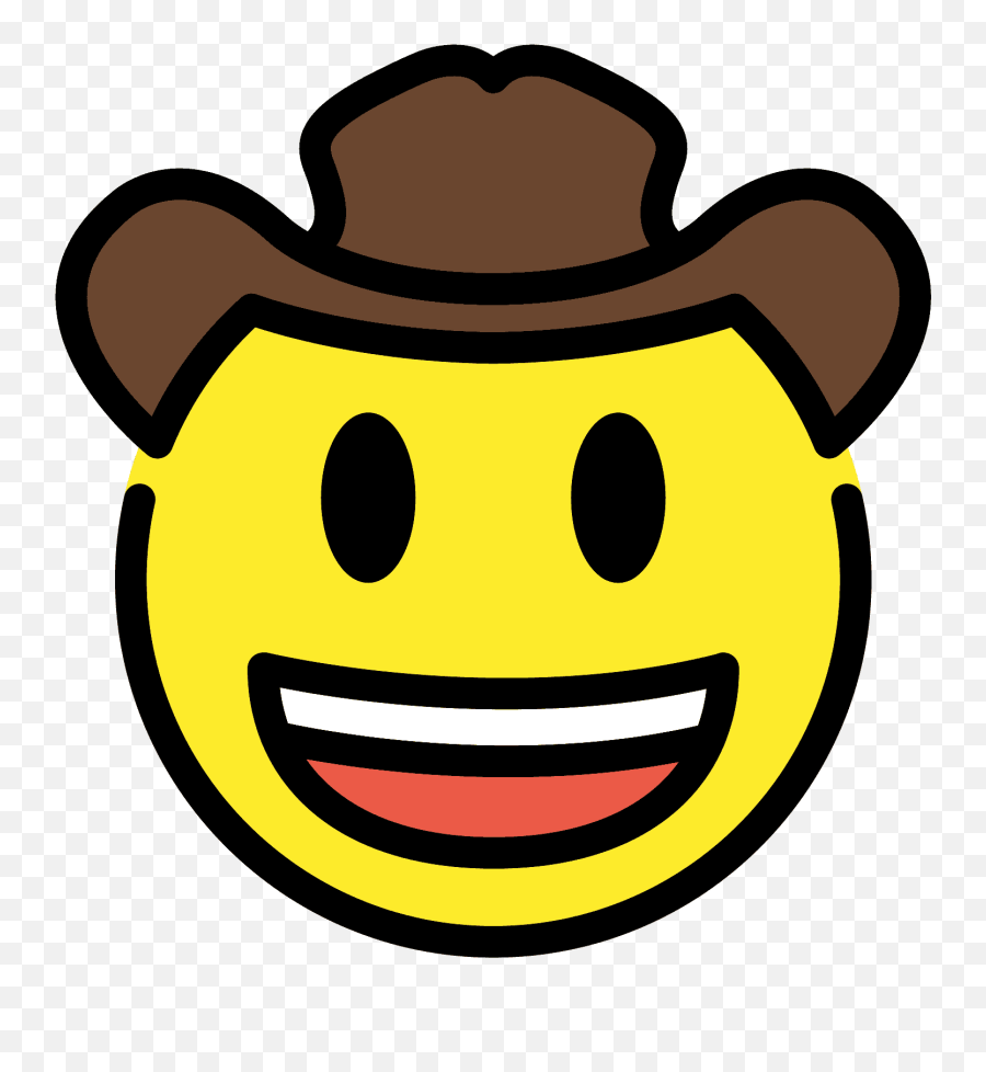 Cowboy Hat Face Emoji Clipart Free Download Transparent - Transparent Cowboy Emoji,Cowboy Emoji Discord