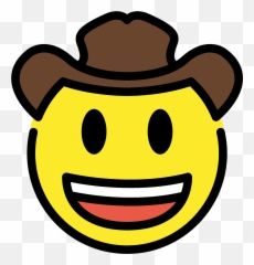Cowboy Hat Face Emoji Clipart Free Download Transparent - Transparent Cowboy Emoji,Cowboy Emoji Discord