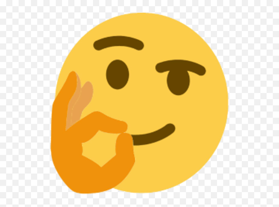 Ok Hand Thinking Emoji - Thinking Emoji With Ok Hand,Ok Hand Emoji