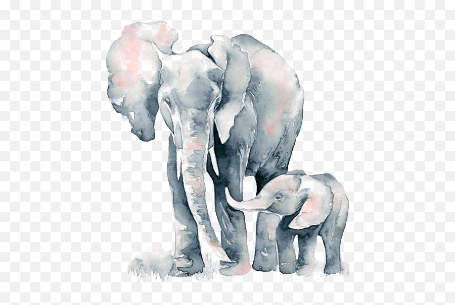 Download Watercolor Elephant Painting Drawing African Free - Watercolor Elephant Art Emoji,Elephant Emoticon For Facebook