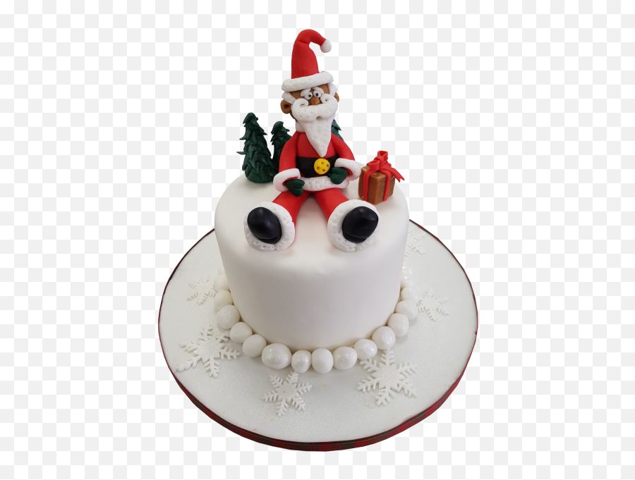 Santa Christmas Cake Course U2013 Me Shell Cakes - Christmas Cake Transparent Background Emoji,Christmas Birthday/christmas Emoticons