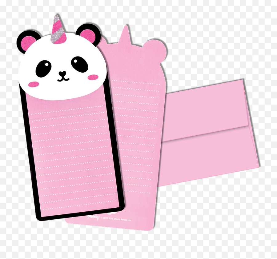 Pandacorn Glitter Notecards - Girly Emoji,Pink Glitter Iphone Emojis