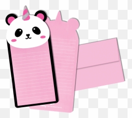Pandacorn Glitter Notecards - Girly Emoji,Pink Glitter Iphone Emojis