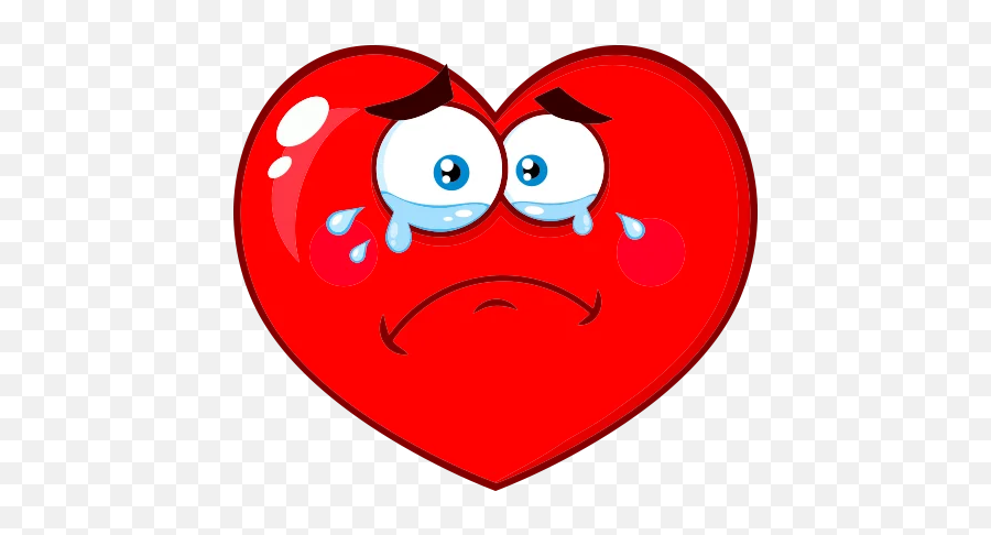 Heart Emoji - Stickers For Whatsapp Heart Crying,Cryface Facebook Emoticon