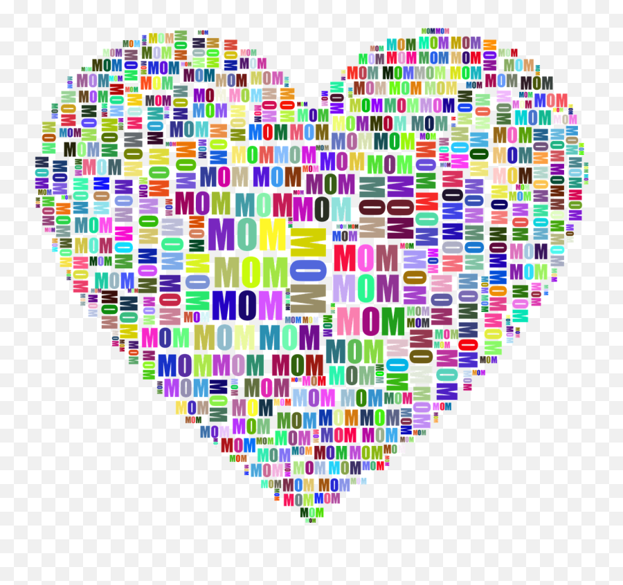 Mom Heart Typography - Free Vector Graphic On Pixabay Emoji,Emo Have No Emotion