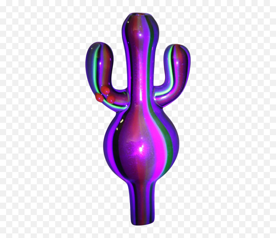 Psychedelic Cactus Uv Glow Bubble Carb Cap Emoji,Glowing Star Emoji Purple