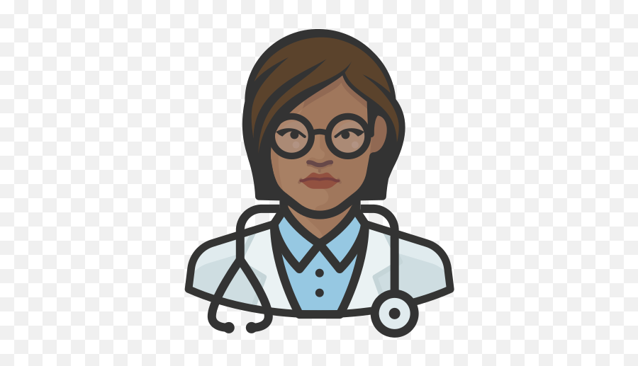 Doctor Black Female People Avatar Free Icon Of Health Emoji,Black Girl Emoticons For Facebook Profile