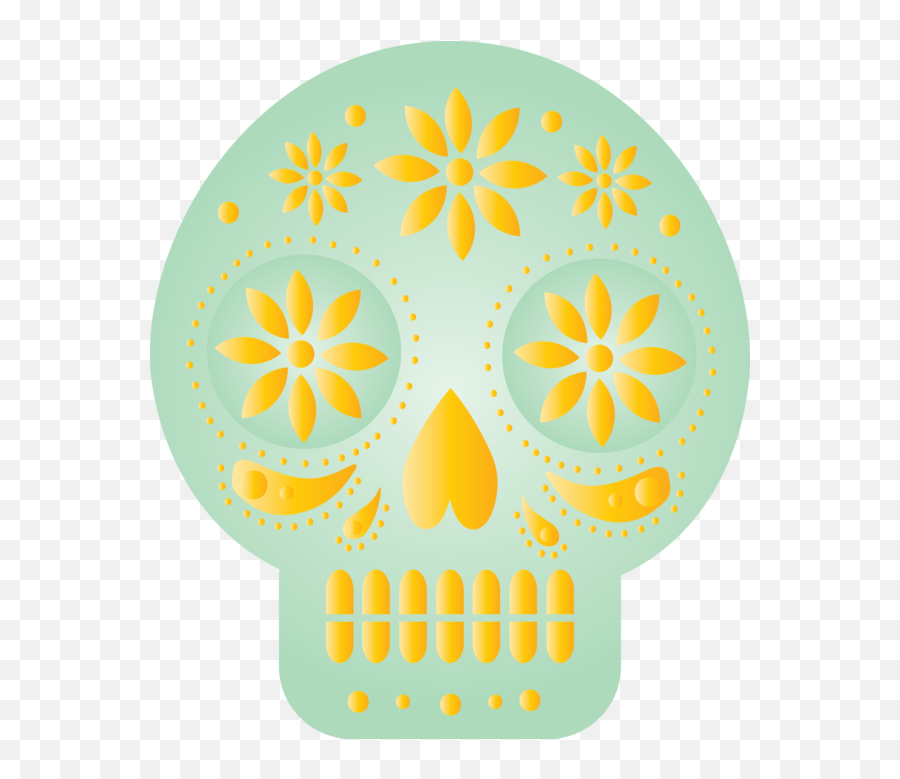 Day Of The Dead Flower Yellow Font For Mexican Bunting For Emoji,Dead Emoji