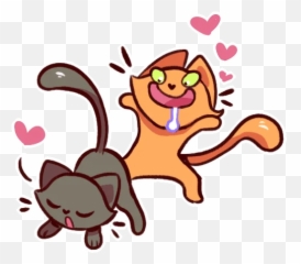 Telegram Sticker From Collection Naughty Kittens Emoji,Kissing Cat Emoji