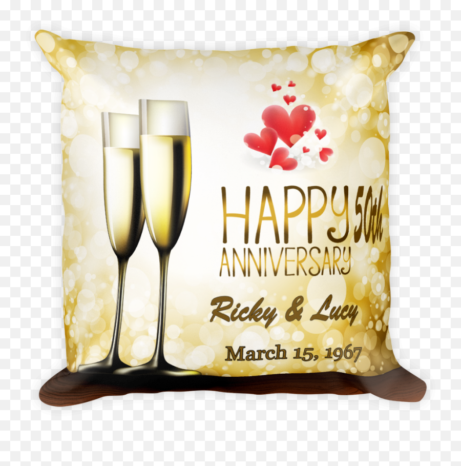 Download Champagne Toast Personalized Anniversary Pillow Emoji,Champagne Glasses Emoji