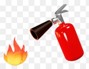 Premium Red Fire Extinguisher And Burning Fire 3d Emoji,Fire Thumb Emoji