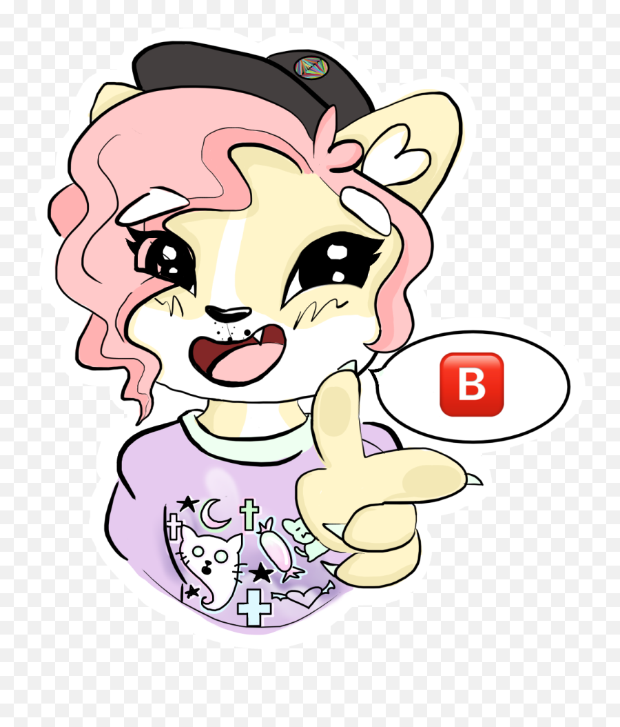B Emoji Telegram Sticker For Pancake - Fictional Character,B Emoji