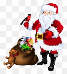 Transparent Santa Claus With Toys - Pere Noel Png Transparent Emoji,Father Christmas Emoji