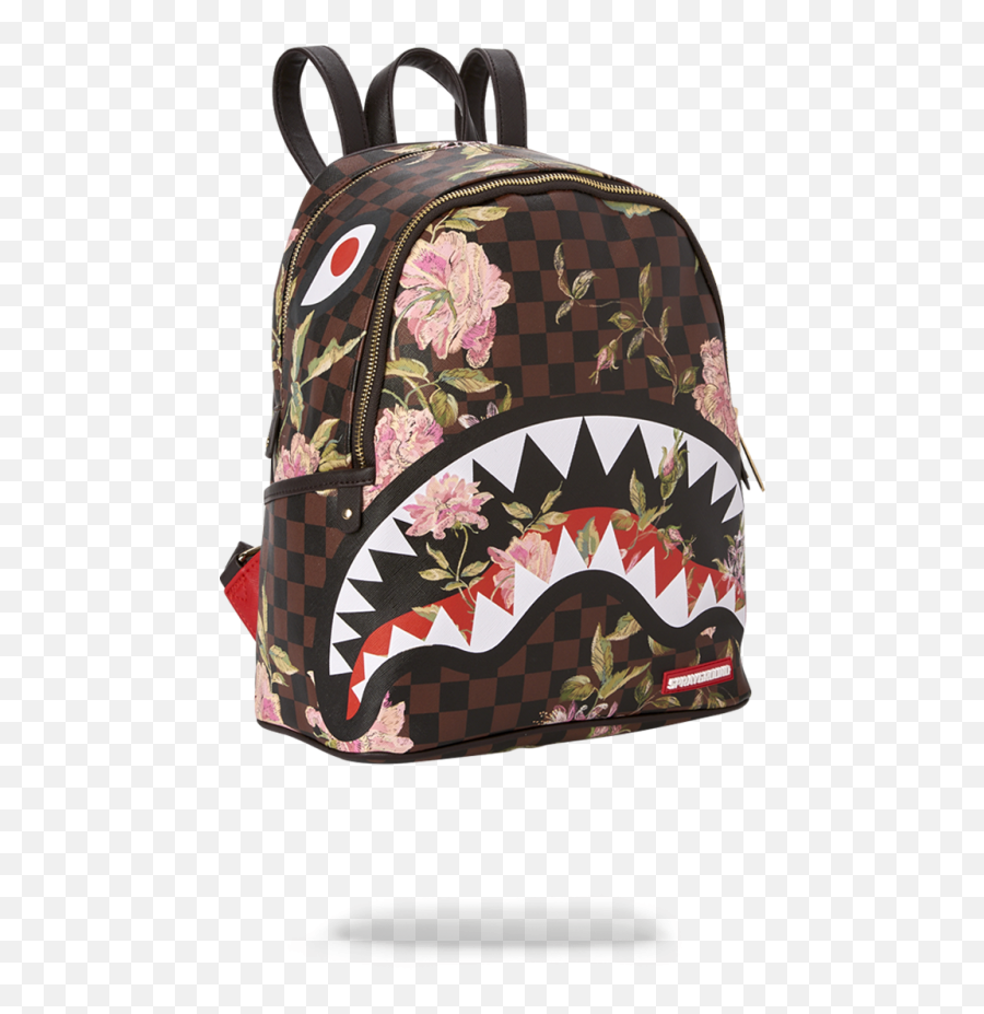 Shark Flower Savage Backpack - Sprayground Backpack Emoji,Emoji Backpacks
