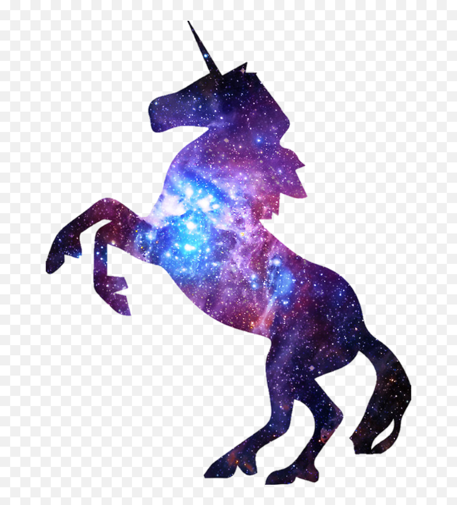 Galaxy Unicorn Png Transparent - Galaxy Unicorn Transparent Background Emoji,Unicorn Emoji Outline