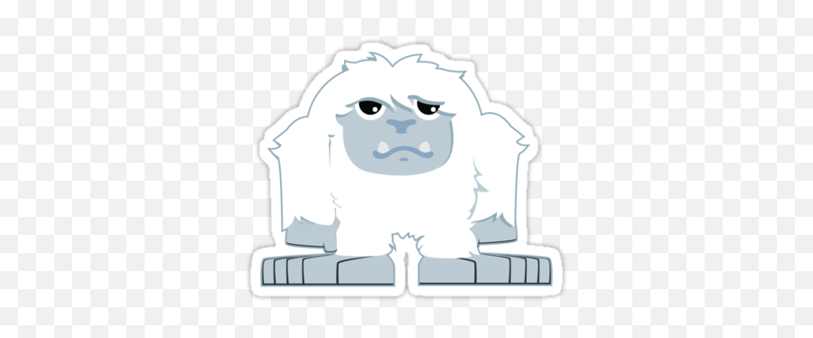 Cute Yeti Sticker - Fictional Character Emoji,Yeti Emotion