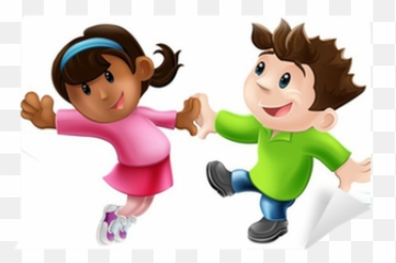 Two Cartoon Dancers Dancing Wall Mural U2022 Pixers U2022 We Live To Change - Cartoon Kids Dancing Transparent Emoji,Japanese Dancing Emoticons