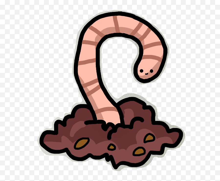 Worm Sticker - Worm Emoji,Earthworm Emoji