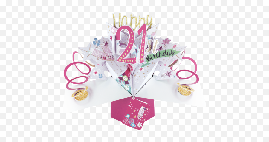 Second Nature Pop Ups - 21st Birthday Card Granddaughter Emoji,Flashing Happy 21st Birthday Emoticon