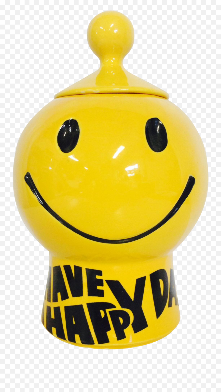 Vintage Mccoy A Happy Cookie - Cookie Jar Have A Happy Day Smiley Face Emoji,Throws Tables Emoticon