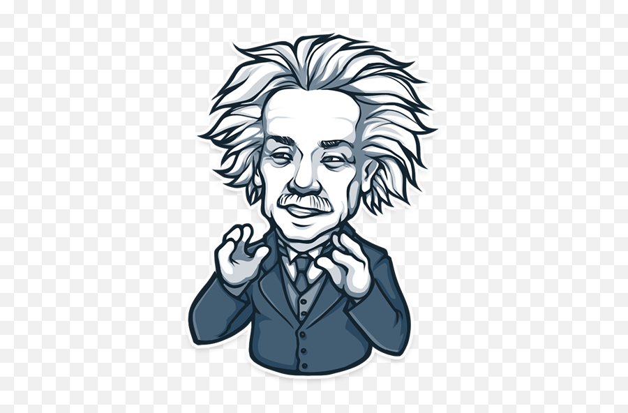 When Stickers Meet Art And History - Albert Einstein Sticker Png Emoji,Unimpressed Emoji